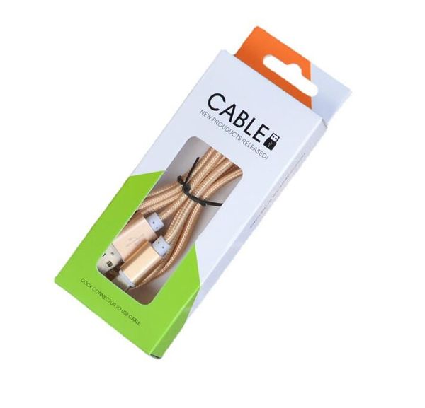 Cajas de embalaje al por menor con ventana de PVC para Samsung Galaxy S7 S8 S10 S22 S21 Xiaomi 7 8 Teléfono móvil universal Android Tipo C Carga Micro USB Cargador rápido Cable de datos