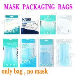 10pcs masque de bouche emballage sac protecteur jetable visage masque emballage sac à dos en plastique Sac à scellé de sécurité