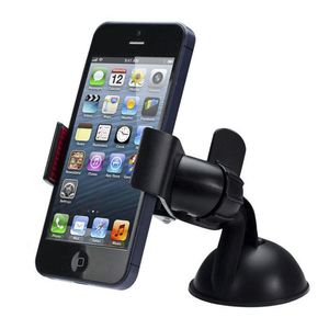 Retail Packaging + Universal Car Phone Houder Windschild Dashboard Mount Stand Smart Mobile Phone GPS MP4 Roterende 360 ​​graden 300PS