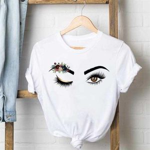 Retail Plus Size Dameskleding Designer T-shirt 2023 Zomer Ronde Hals Eye Print Witte Shirts Korte Mouwen Dames top Bottom2375