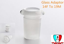 Glazen busadapter 14mm19mm, 14mm vrouw tot 19 mm mannelijke adapter hoge borosilicaatglas conviënt om te gebruiken