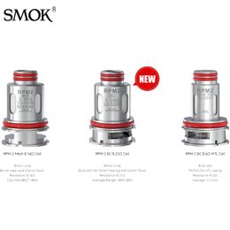 Vente au détail !! Bobine Smok RPM2 pour Kit SCAR P3P5 Smok RPM2 DC MTL 0,6 ohm/0,25 ohm RPM 2 maille 0,16 ohm/0,3 ohm E-cigarette Vape authentique 5 pièces/paquet