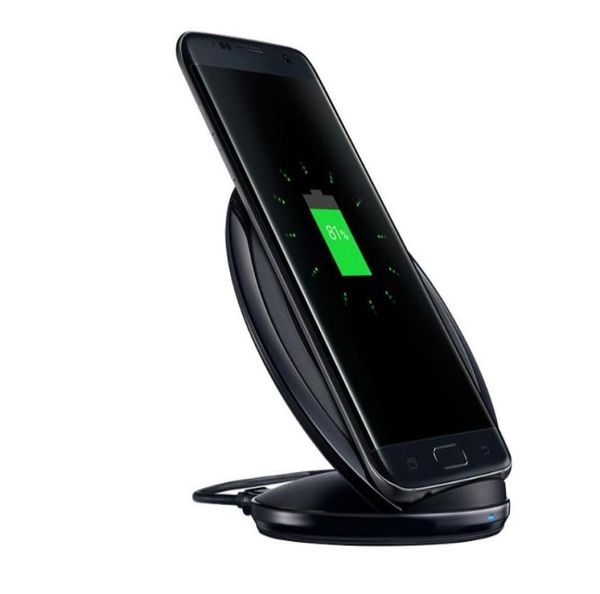 Retail Universal Wireless Charger Convertible Pad Stand plus rapide Chargeur rapide Charge rapide pour Samsung Note Galaxy S6 Edge S7 Edge6037439