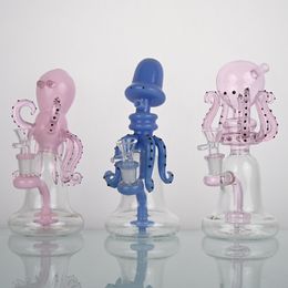 Venta al por menor Modelo de pulpo vivo 3 colores Cachimba para fumar de vidrio Bong / Cachimba de vidrio hecha a mano / Bong de agua de vidrio lavable duradero para cachimba