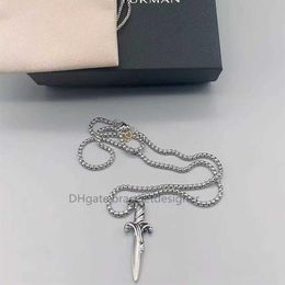 Chaîne entière Dagger Court Colliers Tennis 2023 Tendance Collier néo-gothique Pour Hommes Femmes Designers Épée Pendentif Collier314Q