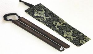 Retail en bois en bois nunchakus ebony corde en bois diamant nœud corde en bois deux sections stick nunchaku combat nunchuck avec sac 186w9558232