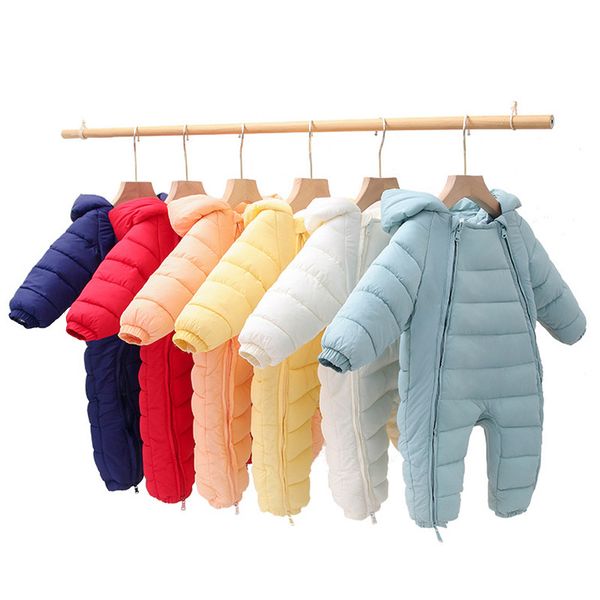 Mamelucos invierno recién nacido bebé engrosamiento abajo algodón cálido mameluco navidad mono ropa onesies monos niños diseñador ropa 4644 Q2