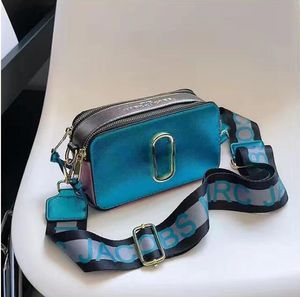 Retail Women Tassen Nieuw 2023 MARC Contrast Kleur Kleine vierkante zak Trend Letter Single Shoulder Messenger Bag