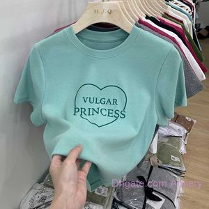 Retail Dames T-shirt Designer Kleding 2023 Meisjes Hoge Taille Unieke Top Slim Fit Half T-shirt Korte mouw T-shir Damesmode Crop Tops T-shirts