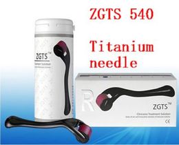 Retail ZGTS Titanium legering 540 Naalden Derma rollerMicro Naald huid Derma Roller 10 stuksslot7345090