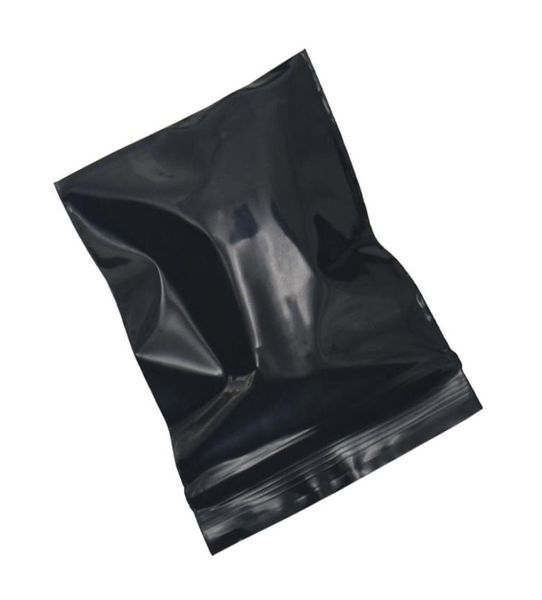 Bolsa de almacenamiento de embalaje de regalo de comestibles con cremallera al por menor 45 cm Mini bolsa con cierre de cremallera negra Bolsa con cremallera resellable 500 piezas Paquete de plástico autosellado 4297358