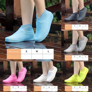 Ventas al por menor Cubierta de zapatos de lluvia Silicona a prueba de agua Plegable y fácil de llevar Botas de lluvia de goma antideslizantes Cubrezapatos Accesorios para días lluviosos al aire libre
