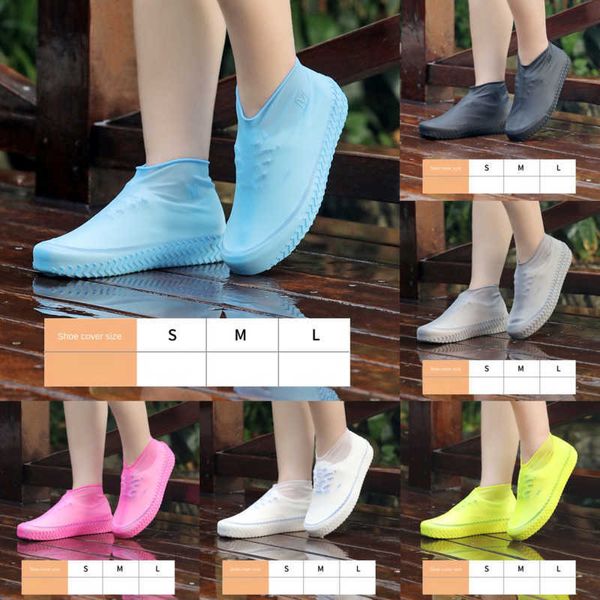 Vente au détail Chaussures de pluie Couverture Silicone Imperméable Pliable Et Facile À Transporter Antidérapant Bottes De Pluie En Caoutchouc Couvre-chaussures Accessoires Pour Jour De Pluie En Plein Air