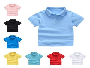 Retailwhole enfants garçons filles 18Y revers coton Polos pullon t-shirt bébé Mode Preppy Tops Tees enfants vêtements de marque 3035199