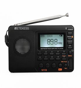 RETEKESS V115 Radio AM FM SW Pocket Radio Shortwave FM Speaker Support TF Card USB REC Recorder Sleep Time7629896