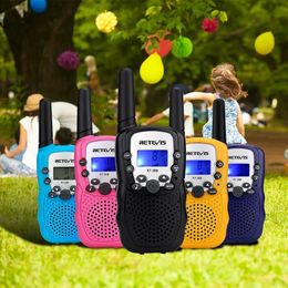 Retevis RT388 Walkie Talkie Children 2 PCS Radios ontvanger Walkietalkies Kinderen Verjaardagsgeschenk Kind speelgoed voor jongensmeisjes 240430