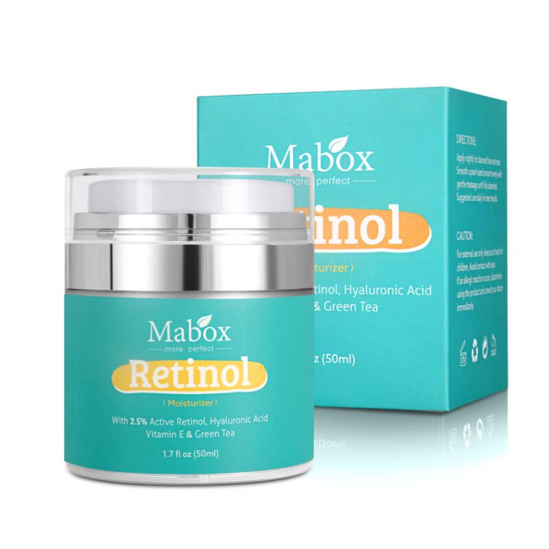 Retinol 2.5% Moisturizer Face Cream Vitamin E Collagen Retin Anti Acne Green Tea Cream Face Care