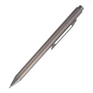 Intrekbare Ballpoint Pen Titanium Alloy Professionele geschenk Vervangbare Refill Executive Bolt Action for Women Men Office