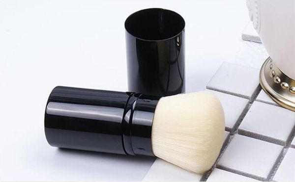 Pinceau de maquillage en poudre blush rétractable Pinceau Kabuki rétractable avec boîte de vente au détail Paquet unique Marque Cosmétiques Outils Brosse DHL navire