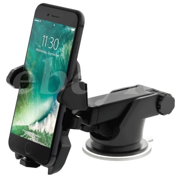 Soporte de soporte de automóvil retráctil fácil One Touch Universal Suction Cup Supar para iPhone 7s 6 6s Plus Samsung S8 S7 Edge7180929