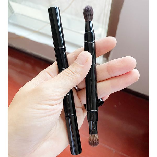 Mélangeur d'ombre à paupières rétractable à double extrémité, pinceau de maquillage, mise en forme en métal de haute qualité, outil de beauté cosmétique