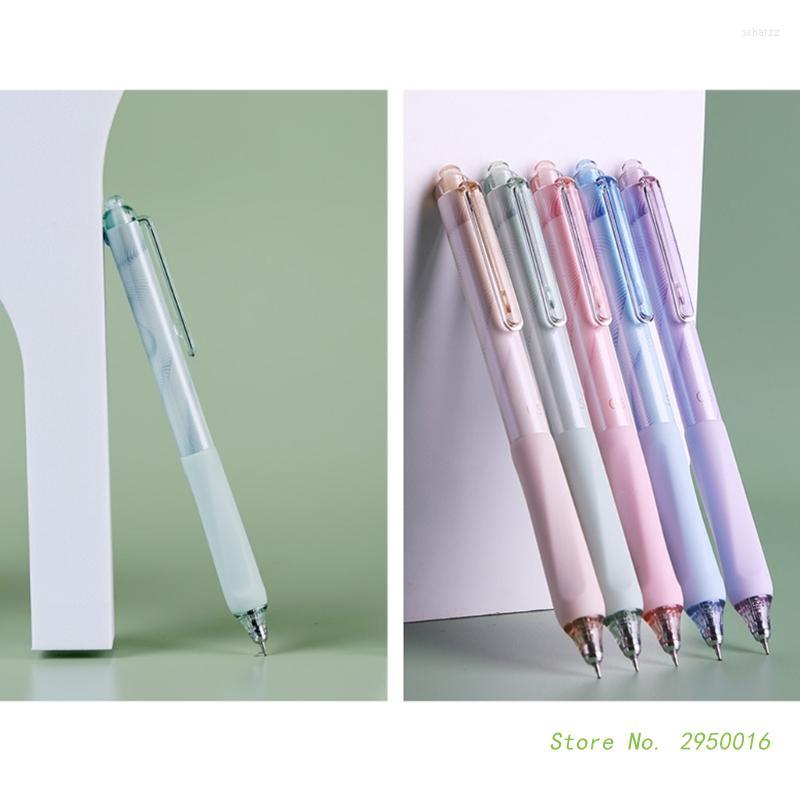 Bolígrafo de gel retráctil con 2 recambios de 0,5 mm, recargable, de secado rápido, suave para escribir para estudiantes, para álbumes de recortes, diario diario