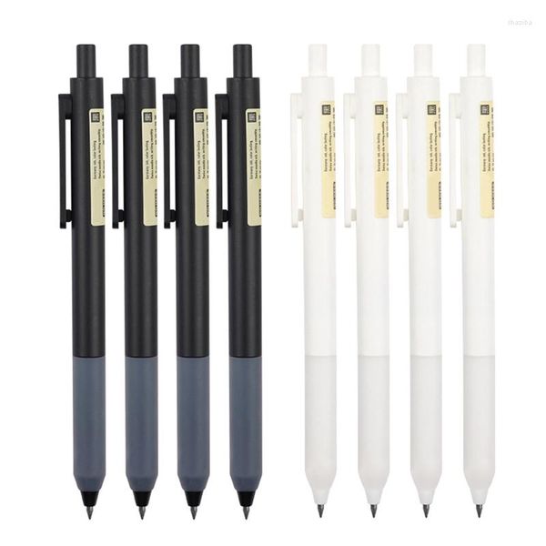 Bolígrafos de gel de bola rodante retráctil, tinta negra, punta fina de 0,5mm para escribir en diario, tomar notas, suministros escolares, paquete de 4 Y3NC