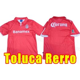 Retro 04 05 Deportivo Toluca Heren voetbalshirts M. ARAUJO J. ANGULO BAEZA VENEGAS Speciale herenedities Voetbalshirt Korte mouwen Uniformen 2004 2005