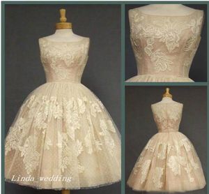 Robe de mariée Vintage rétro en dentelle et Tulle, tenue de bal de haute qualité, tenue de soirée, 1950039s, 5579812