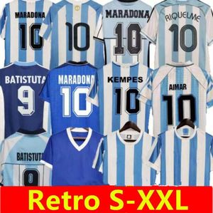 Retro 1986 Soccer Jersey Maradona Caniggia 1978 1996 voetbalshirt Batistuta 1998 Riquelme 2006 1994 Ortega Crespo 2014 2010 Argentinas Simeone Zanetti 2001 Veron