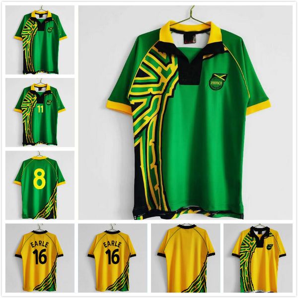 Retro 1998 Jamaica Classic Soccer Jersey GARDNER SINCLAIR BROWN Maillots De Foot DAWES CARGILL WHITMORE POWELL HALL GAYLE WILLIAMS Camiseta de fútbol local visitante