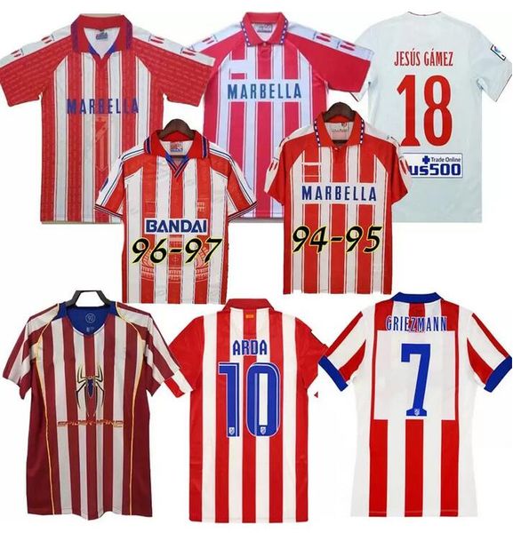 Retro 2004 2005 2013 2014 Camisetas de fútbol del Atlético de Madrid local lejos Kun Agüero Griezmann MAXI F.TORRES 04 05 10 11 13 14 15 94 95 96 97 Gabi Forlán SIMAO clásico vintage