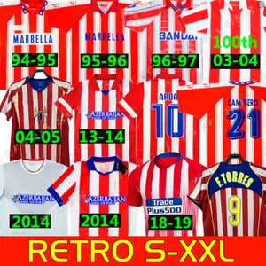 Retro 2004 2005 Jerseys de football de l'Atletico Griezmann Madrid # 9 F.Torres 1994 95 96 97 2013 14 15 Caminero Gabi Home Vintage Classic Football Shirts Tops