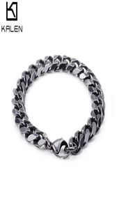 Retro 316 roestvrij staal geborstelde schakelarmbanden voor mannen Biker Matte handketting Polswikkelarmbanden Goedkope sieraden1343682