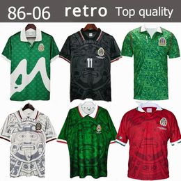 Retro 70 MEXICO BLANCO voetbalshirt 86 94 98 2006 HERNANDEZ H.SANCHEZ voetbalshirt LUIS GARCIA CAMPOS Ancient Maillot MARQUEZ 2010 1999 Kid Kits fanclub