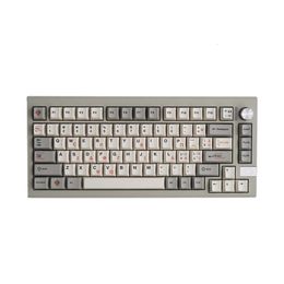 Retro 9009 Grieks grijze en witte mechanische toetsenbord keycaps 136 toetsen PBT -materiaal Sublimatie Kersenprofiel 231221