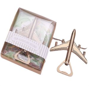 Rétro avion bière ouvre-bouteille avion porte-clés alliage avion forme ouvre porte-clés mariage cadeau fête faveurs cuisine outils JL1304