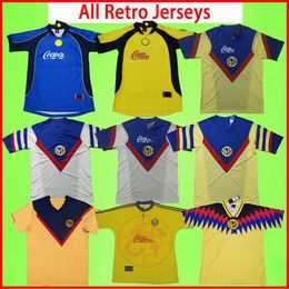 Retro America CA voetbaltruien 1987 1988 1998 1999 2000 2001 2002 2005 2006 Vintage Camiseta de futbol 87 88 98 99 01 02 05 05 06 Liga MX voetbal shirts maillot