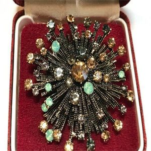Broche en cristal rétro Atomic Starburst Bijoux de style vintage des années 1950