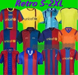 Retro Barcelone Soccer Jerseys Barca 96 97 07 08 09 10 11 Xavi Ronaldinho Ronaldo Rivaldo Guardiola Iniesta Finales Xavi Maillot de Foot 1899 1999 Shirts de football 666