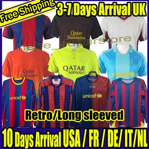 Retro BarcelonaS voetbalshirts barca 96 97 08 09 10 11 XAVI RONALDINHO RONALDO RIVALDO GUARDIOLA Iniesta finale klassieke maillot de foot 12 13 14 15 16 voetbalshirts