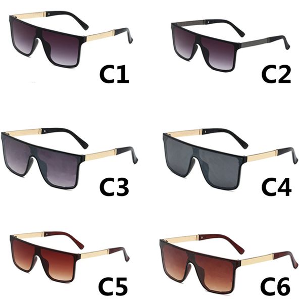 Rétro Grand Cadre Femmes Lunettes De Soleil Hommes Marque Carré Lunettes De Soleil One Piece Designer Uv400 Lunettes