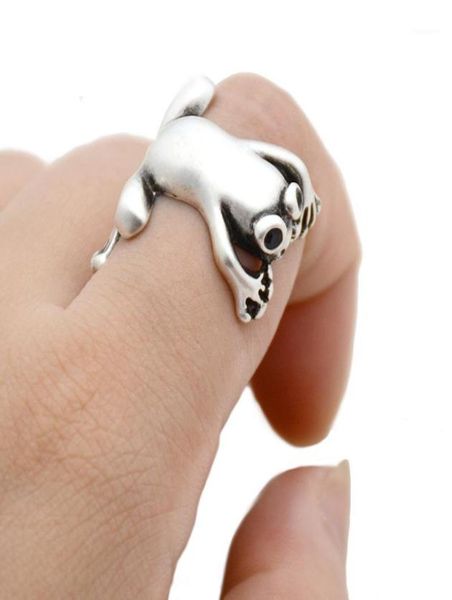 Retro Brass Knuckle Frog Rings for Women Boho Animal Anillos Bague Femme Couple Ring Men Anel Masculino Jewelry Party Gifts12153312