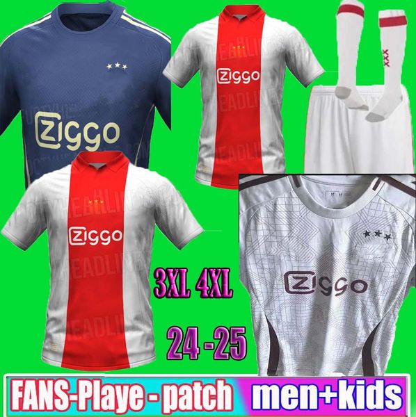 Joueur des fans 23 24 Jerseys de football tadic Bassey Berghuis Third Black Kit Klaassen Bergwijn Marley 2024 2025 Home Football Shirts Men Kids Uniforms Cruyff 3xl 4xl