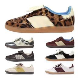 Retro casual schoenen luipaard printschoenen og bonners non-slip outsole modieuze klassieke zwarte witte mannen vrouwen casual schoenen kauwgom buiten plat sporten sneakers