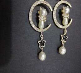 Retro Katze baumeln Ohrringe Mode Tropfenohrring Aretes Orecchini für Frauen Party Hochzeit Verlobung Liebhaber Geschenk Schmuck mit flan2426402