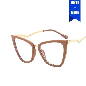 Cadre de lunettes de chat rétro pour femmes luxueuses pour femmes anti-bleu Lunes légères optiques de créateur de lunettes Cadre de lunettes