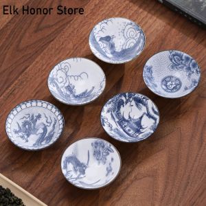 Retro Chinese keramische theeset thee Set kleine theekop enkel kopje blauw en witte porselein cup chazhan persoonlijke cup bowl master cup