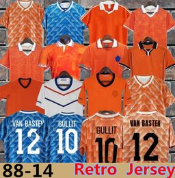 Retro Classic 1988 1996 1998 2000 2002 2008 2014 Jerseys de football à manches longues Sneijder Robben V.Persie Bergkamp Cruyff Gullit Van Basten V.Sistelrooy Football Shirt