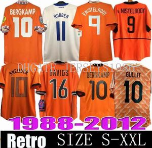 Retro Classic 1988 1996 1998 2000 2002 2008 2014 Pays-Bas Jerseys Soccer Sneijder Robben V.Persie Bergkamp Cruyff Gullit Van Basten V.Sistelrooy Football Shirt 1